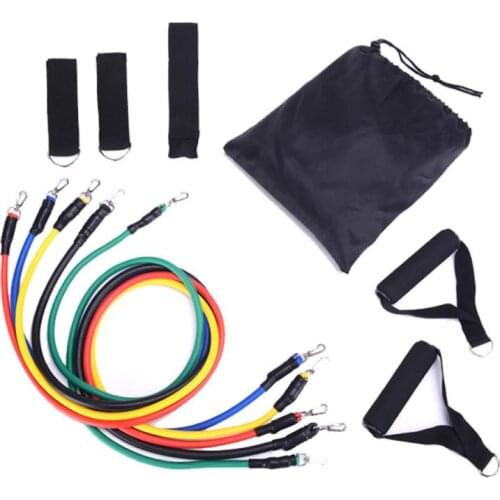 11Pcs Resistance Bands Set Expander Yoga Exercise Fitness Rubber Tubes Band Stretch Training Home Gyms Workout Elastic Pull Rope