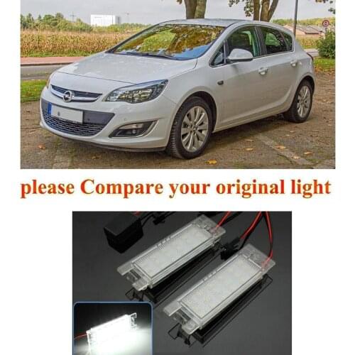 2pc Car Accessories Special Car License Plate Lamp For vauxhall opel tigra b vectra c astra j canbus error free