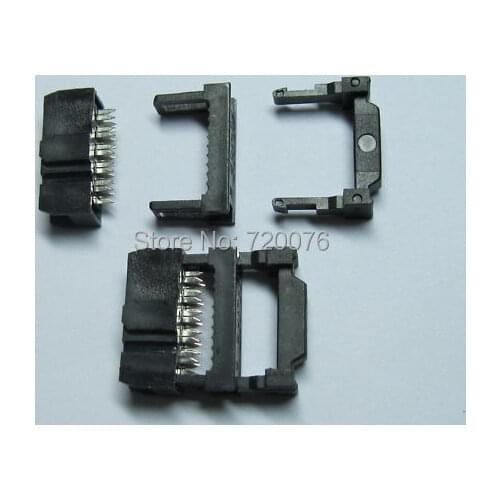 200 pcs Mini 2 Row 10pin IDC Cable Header Connector Pitch 2.54mm 3-piece