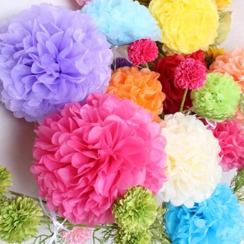 3Pcs 25cm Wedding Decorative Paper Pompoms Pom Poms 10Inch Balls Party Home Tissue Baby Shower Birthday Party Decoration Balloon