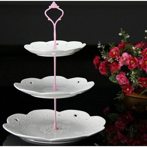 3 Tier Party Cake Cupcake Plate Stand Tea shop Handle Fitting Hardware Holder