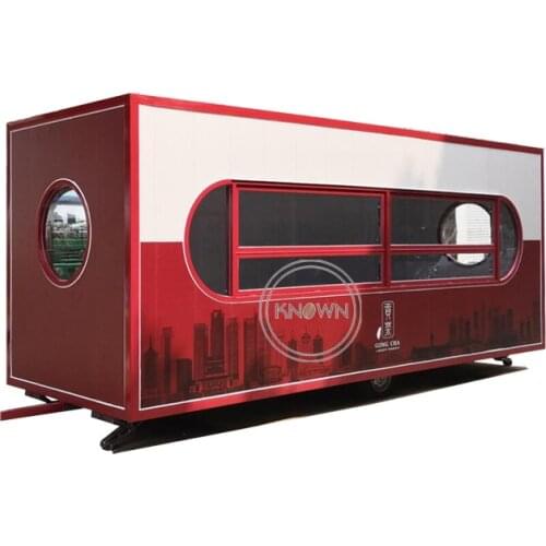 4..6M length food container cart fast food trailer mobile kitchen food van for sale