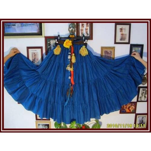4Tiered 20Yards100%Cotton Tribal Belly Dance Skirt EH20