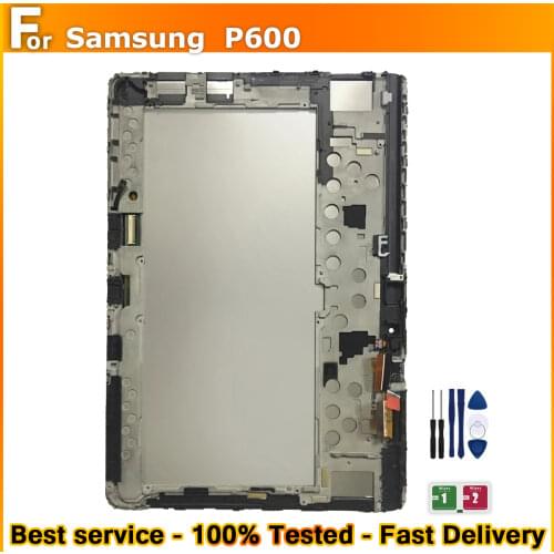 Original LCD For Samsung Galaxy Note 10.1 SM-P600 P601 P605 LCD Display Touch Screen Digitizer with frame
