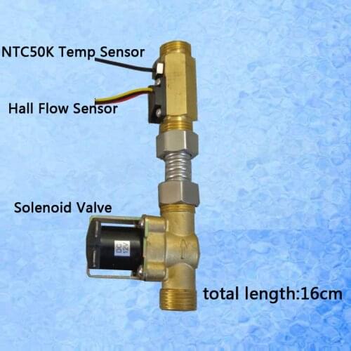 G1/2" Hall Water Flow Sensor USC-HS21TXT 1-30L/min Flow Meter Flowmeter Combined with Solenoid Valve All in one Integrated