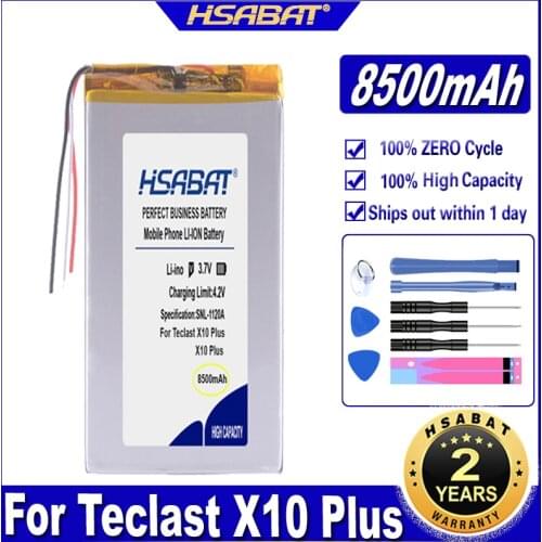 HSABAT X10 Plus 8500mAh Battery for Teclast X10 Plus Tablet PC 3 Lines Batteries