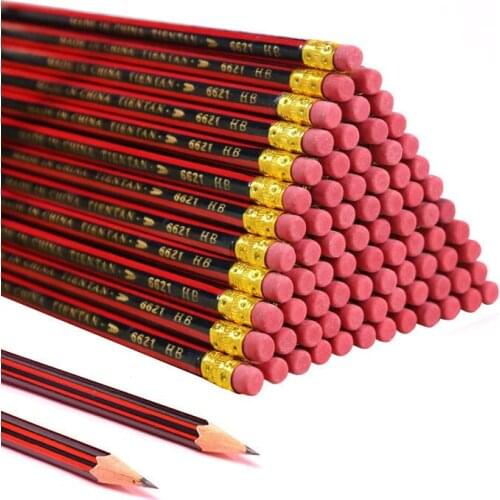 20Pcs /Lot Sketch Pencil Wooden Lead Pencils HB Pencil with Eraser Children Drawing Pencil Stationery School Supplies Set