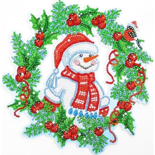 Diy 5d Diamond Painting Christmas Wreath Drill Art Hobby Cross Stitch Wall Home Decor Embroidery Kit Halloween Personalized Gift