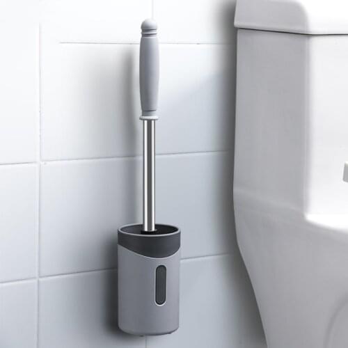 Toilet Brush Wall-Mounted Household Toilet Brush Long Handle Easy To Use Cleaning Brush Set