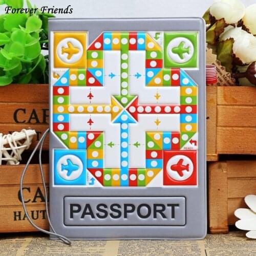New High quality 3D PU&PVC passport Cover , ID Credit Card Cover business Card -ID Holders for travel -Flying chess pattern