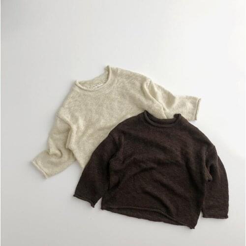 2021 New Arrival Girls Boys Knitted Sweaters Autumn Full Sleeve Fashion Kids Pullover Sweater 1-7 Years XY885