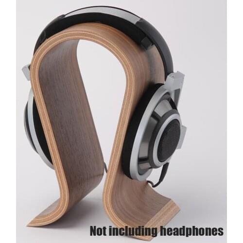 Headphone Stand Head Mounted Luxury Birch Wooden Headphone Rack Desk Display Arch Holder Innovative U Shaped Computer