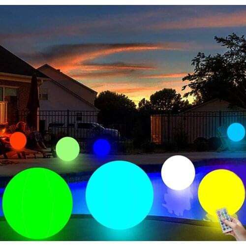 2021 Popular Pool Toys Led Beach Ball With Remote Control 13 Colors Lights And 4 Light Modes 100ft Control Distance