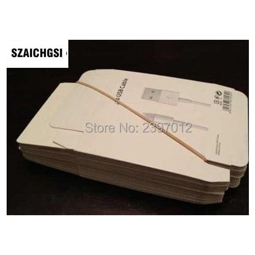 SZAICHGSI Retail Box package for 8 Pin USB charger Cable Cord for IOS 10 9.3 iPhone 7 6 plus 5 iPod Touch 5th wholesale 5000pcs