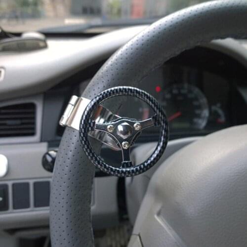 360 Car Steering Wheel Knob Booster Ball Anti-slip Metal Bearing Power Handle Spinner Auxiliary Grip Turning Helper Accessories