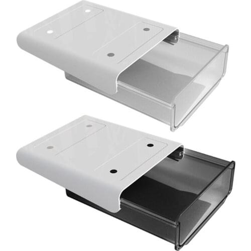 Self Stick Pencil Tray Under Desk Table Storage Drawer Organizer Box Self-adhesive Under-drawer Holder