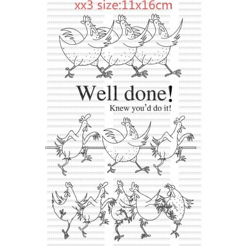 Animal Chicken Silicone Clear Rubber Stamp Sheet Cling Scrapbooking DIY Cute Pattern Photo Album Paper Decoration