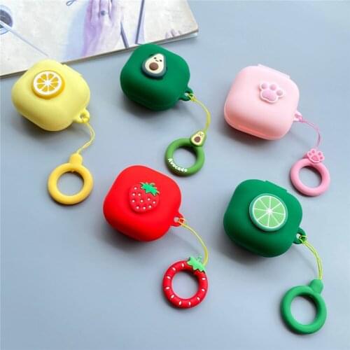 Fruit Cartoon Silicone Protective Case for Samsung Galaxy Buds Live 2020 Wireless Bluetooth Headset Anti-fall Protective Cover