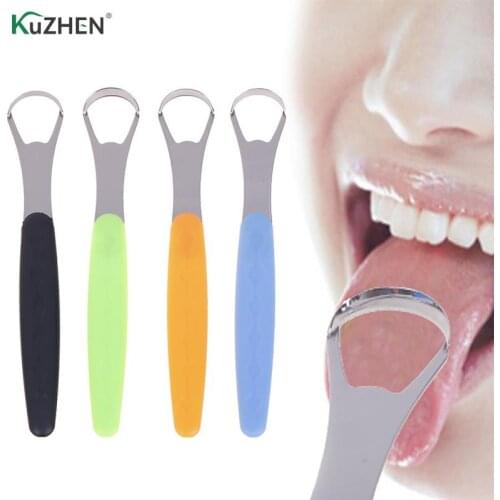 1pc Stainless Steel Tongue Scraper With Travel Case Tongue Cleaner Oral Tongue Brush For Adult Fresh Breath