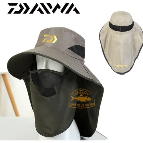 Sunscreen Hat Daiwa Fishing Sun Hat Foldable Outdoor Men Climbing Fisherman Hat UV Protection Sunshade Hat Big Eaves Adjustable