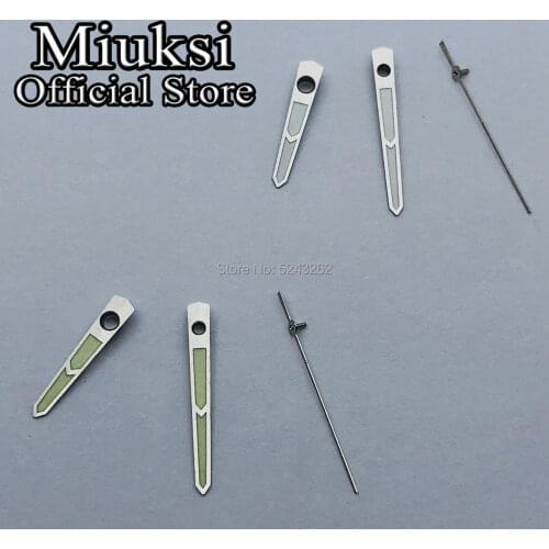 Miuksi watch hands green luminous hands fit Miyota 8205 8215 821A Mingzhu DG 2813 3804 Seagull ST1612 movement