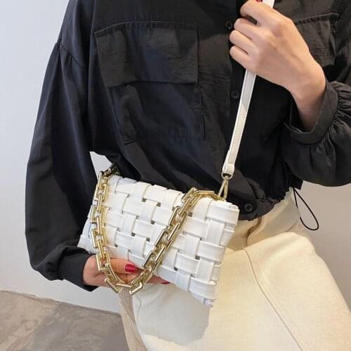 Women Underarm Bag For Women 2021 Quality Leather Weave Summer Shoulder Messenger Bags Female Travel Handbag and Purse