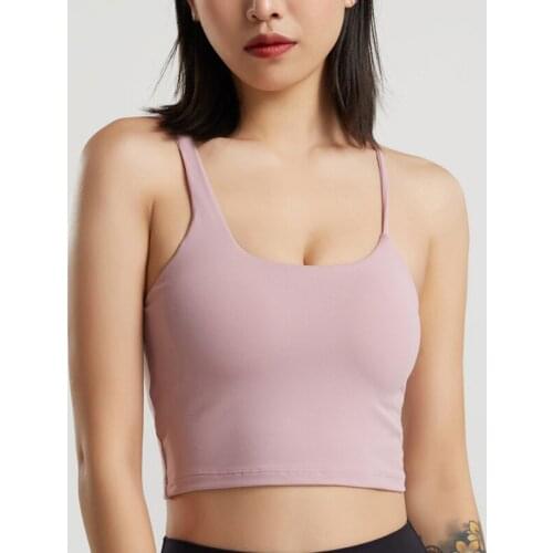 Cross back two ways wear sexy women sport bra padded removable cub push up yoga top fitness running sportswear