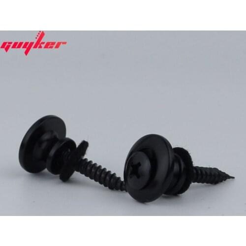 1 Set Strap Lock Button For Guitar And Bass Chrome/Black/Gold/Smoky color