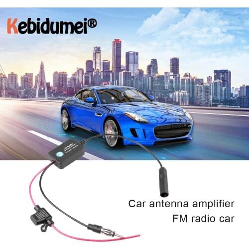 12V Auto Car Radio FM Antenna Signal Amplifier Booster For Marine Car Vehicle FM Amplifier 88-108MHz Universal Portable
