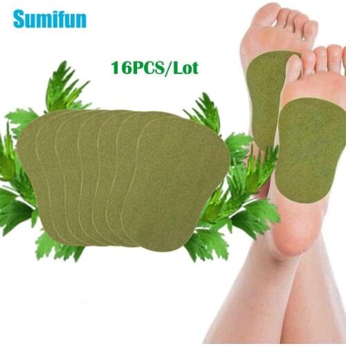 16pcs/Lot Wormwood Detox Patch Natural Herbal Plant Keep Warm Remove Dampness Improve Sleep Quality Stickers Foot Care Massage