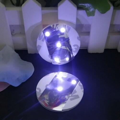 30pcs/lot Luminous Flash Bottle Cup Mat Coaster Home Party Bar 3 LEDs Light Sticker Glorifier Clud decor-5 Colors optional