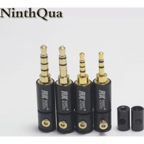 50Pcs 2.5 / 3.5 mm 3 / 4 Pole Stereo Male Jack Audio Plug Connector DIY Repair Solder Adapter for Shure 2mm 4mm 6mm Cable