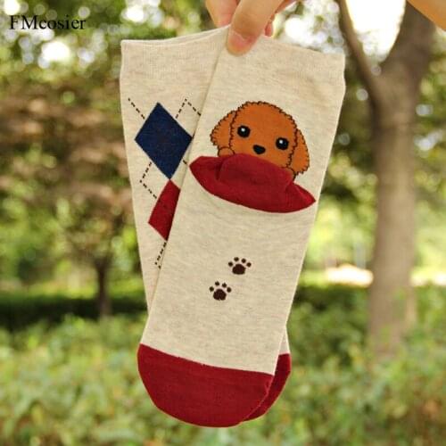 6 Pairs Spring Autumn Women Socks Brand Cute Cartoon Casual Sock Fashion Unisex Christmas Socks Meias Female Funny 35-40
