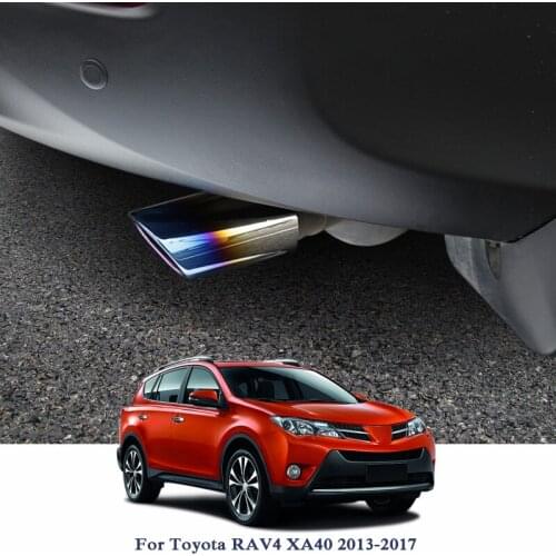 Car Exhaust Muffler Tip Stainless Steel Pipe Trim Modified Car Rear Tail Throat Liner For Toyota Corolla E170 RAV4 XA40 2013-201