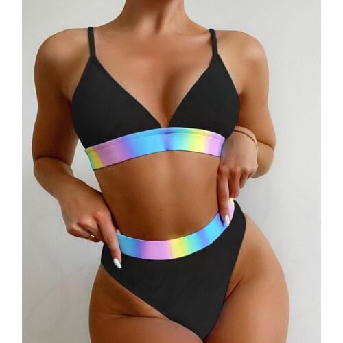 Push Up Bikini Swimwear Women 2021 Swimsuit Sexy Bathing Suit Biquini Cintura Alta Maillot De Bain Femme Monokini Tankini