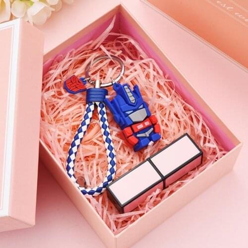 Fashion Transformation Robot Keychain High Quality PU Keyring For Men Women Jewelry Gift Pendant EH386