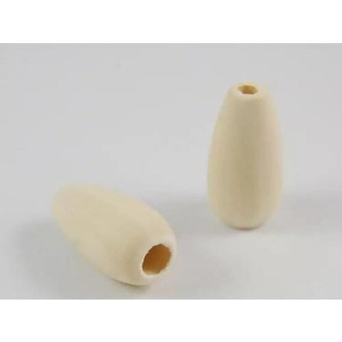 25mm nature wooden drop beads 50pcs