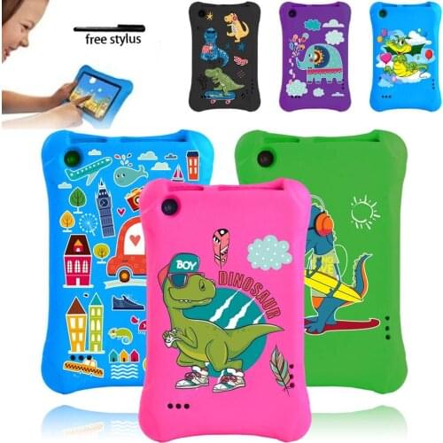 For Amazon Fire 7(5th/7th/9th Gen)Tablet Case -Kids Safe Shockproof Case Foam EVA Foam Multicolor Cartoon Pattern Series 7 Inch