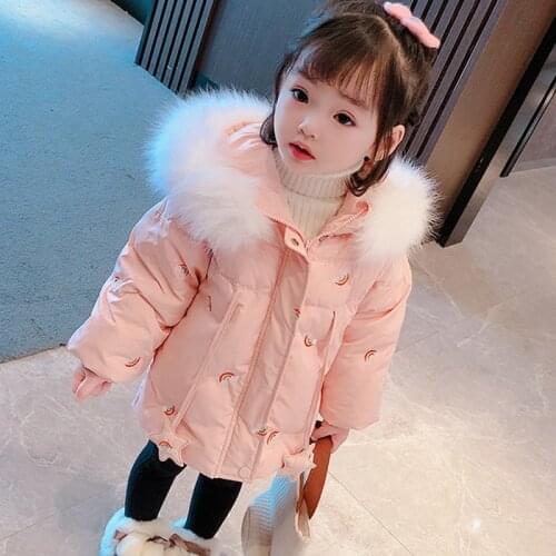 Girl Winter Jacket for Children New Thick Hooded Clothing Fashion Baby Down Coat 2-8 Year Toddler Girl Outerwear Kids Clothes