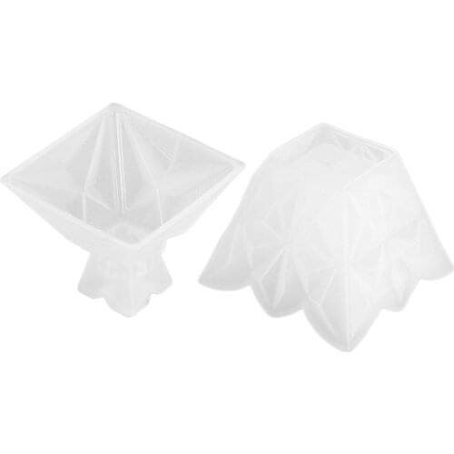 Silicone Resin Molds, Epoxy Casting Molds Trinket Box Mold Box Mold, DIY Flower Pot Mold for Cement Clay, Jewelry/Beads/ Diamond