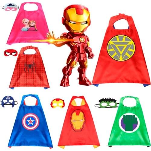 Superhero Capes Boys Girls Birthday Party Favor Dress Up Halloween Costumes Anime Cosplay Kids Clothes