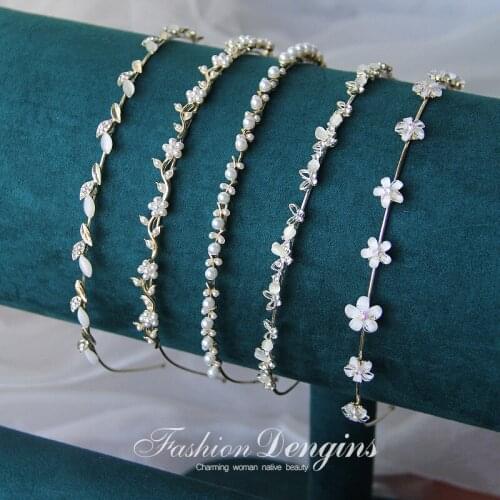 New Korean Style Fairy Opal Rhinestone Alloy Fine Pearl Hair Band Fashion Sweet Girl Accessories Luxury Jewelry