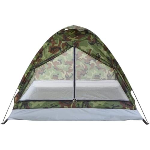 TOMSHOO 1/2 Person Camping Tent Beach Tent Single Layer Tent Portable Camouflage Polyester PU1000mm Camping Hiking Outdoor Tent