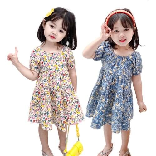 Girls Flower Dress Childrens New Baby Girl Dress Princess Dress Fashion Childrens Clothing Cotton Comfortable Childrens