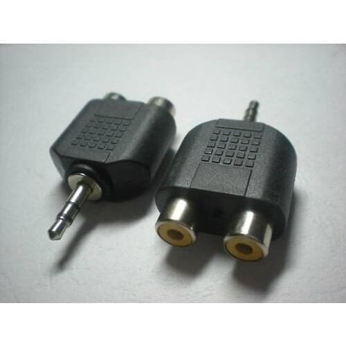 Converter Stereo Plug to Dual RCA Jack 3.5mm 50 pcs per lot