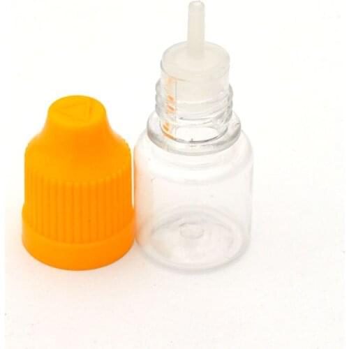 10pcs 3ml Empty Container PET Plastic Dropper Bottle With Childproof Cap And Long Tip For Liquid Vial