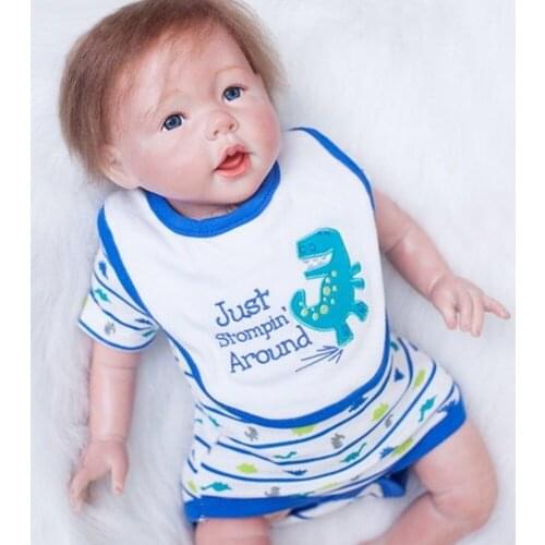 Realista Bebe Reborn Dolls 20"50cm soft Vinyl Silicone reborn baby doll Cute newborn boy Toys boneca For Children Birthday Gift