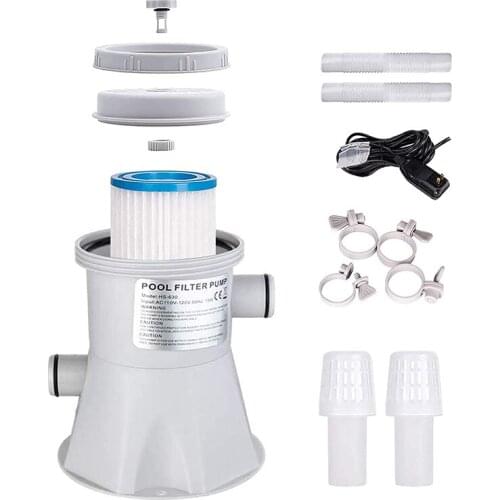 Garden Accessories Above Ground Pool Filter Pump Electric Pool Circulating Cleaner Reusable Swimming Pool Filter Device