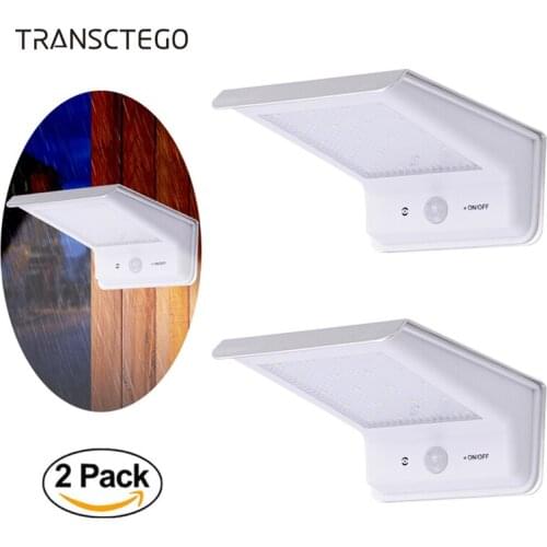 2PCS Led Solar Light Outdoor Garden Solar Lamp Battery Motion Sensor Street Lights Pir Solar Lantern Lamps Panel For Garden Yard