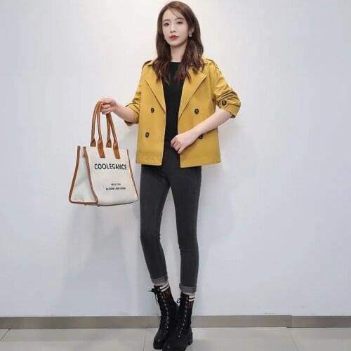 YBWLXQ Women's Short Trench Coats